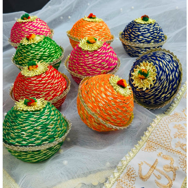 50 PC Handmade Matki Wedding Favours – Mehndi & Wedding Gift Set