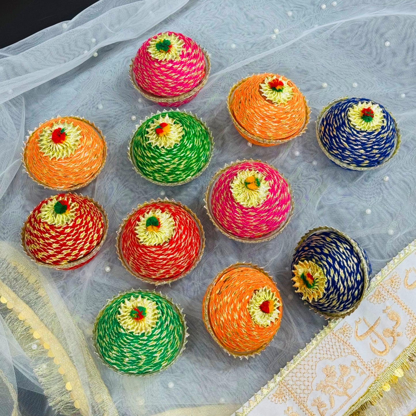 50 PC Handmade Matki Wedding Favours – Mehndi & Wedding Gift Set