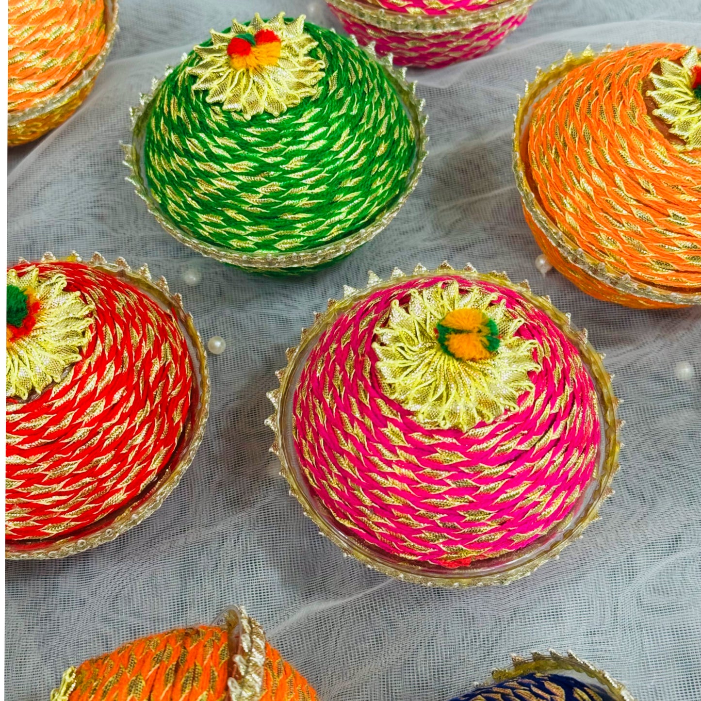 50 PC Handmade Matki Wedding Favours – Mehndi & Wedding Gift Set