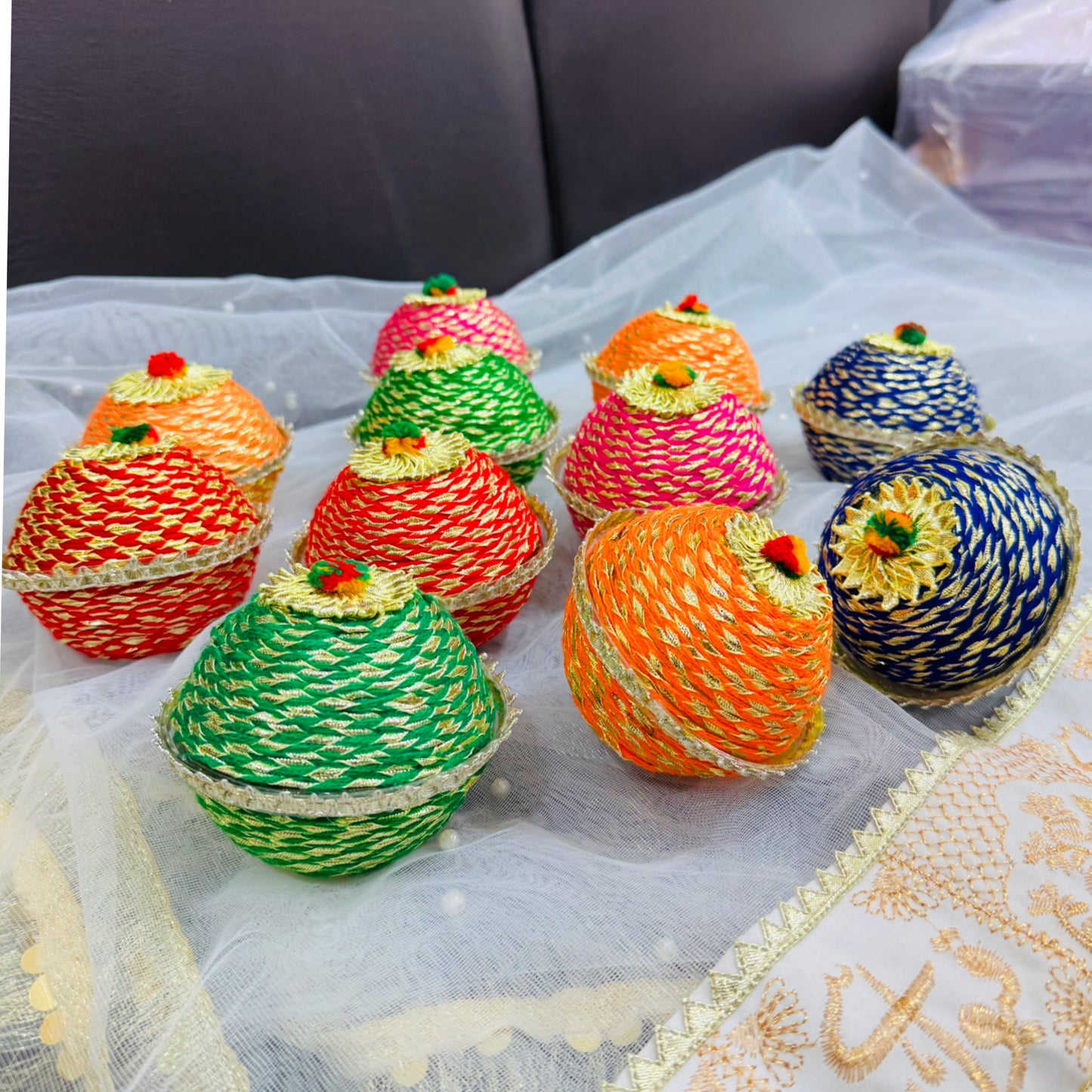 50 PC Handmade Matki Wedding Favours – Mehndi & Wedding Gift Set